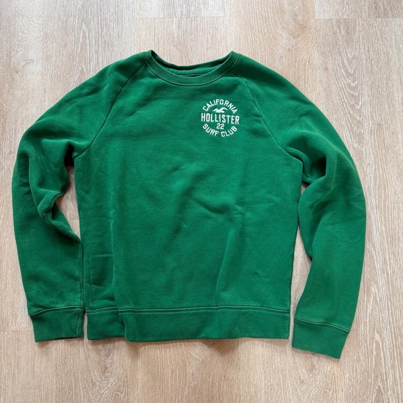 Hollister Other - Hollister California Green Logo Crewneck Sweatshirt Mens Size Large
